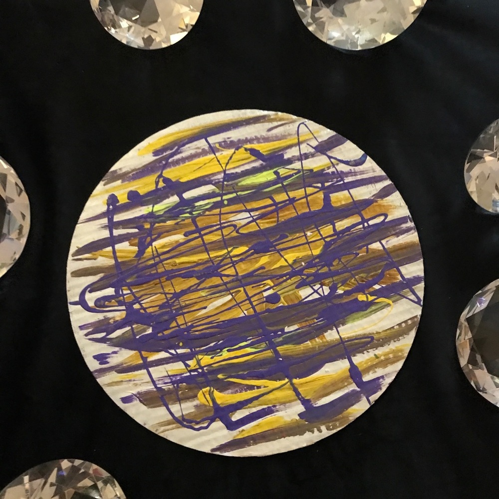 Colorful Abstract Hand Design & Hand Painted Plate - Picture 7 of 15